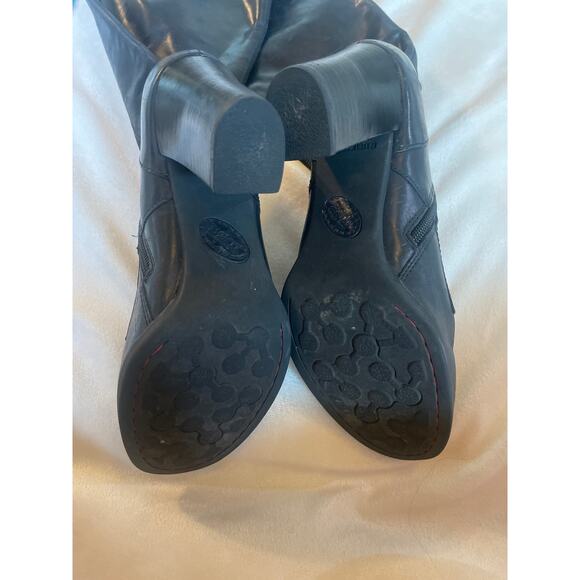 BORN Tall Riding Harness Boots in Black Size 7 - Picture 6 of 10